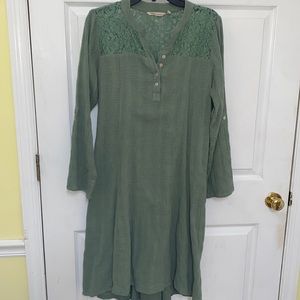 Soft Surroundings Sage Green Boho Dress M